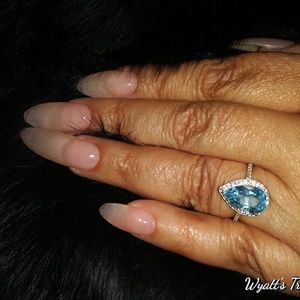 SOLD ANOTHER SITE Sterling silver blue topaz ring